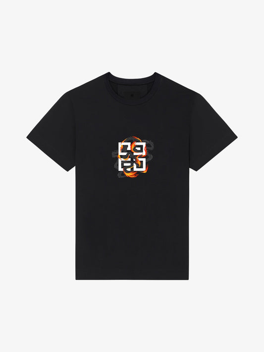 T-shirt imprimé classique flamme