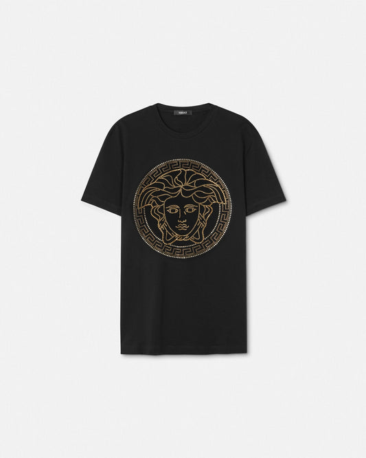 T-shirt classique à imprimé doré