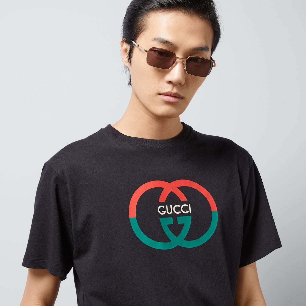 Camiseta con estampado clásico de patrón rojo y verde