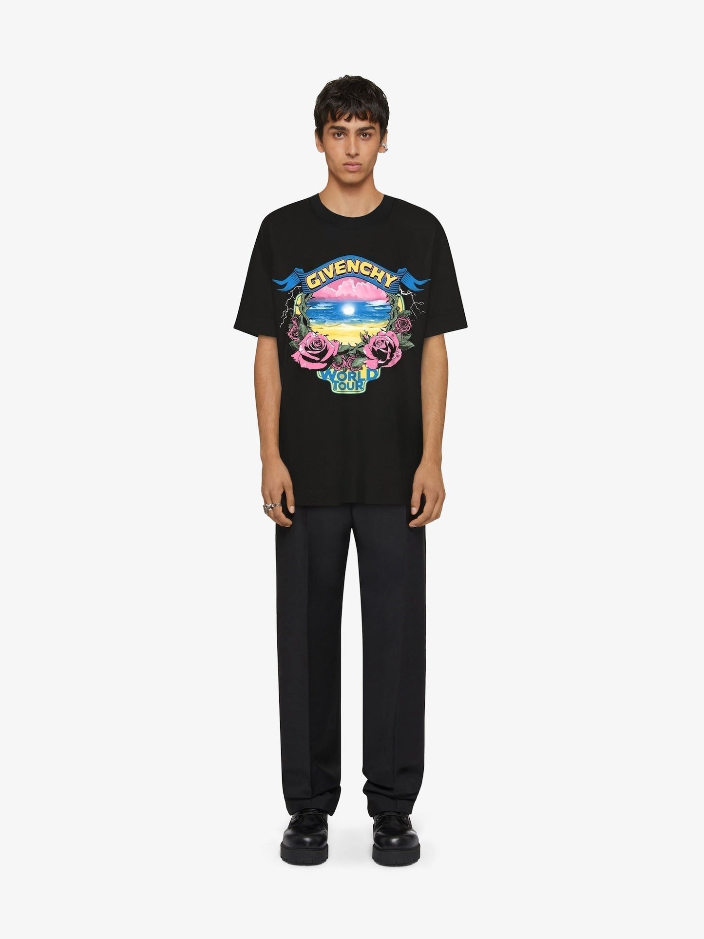 Camiseta con estampado de rosas