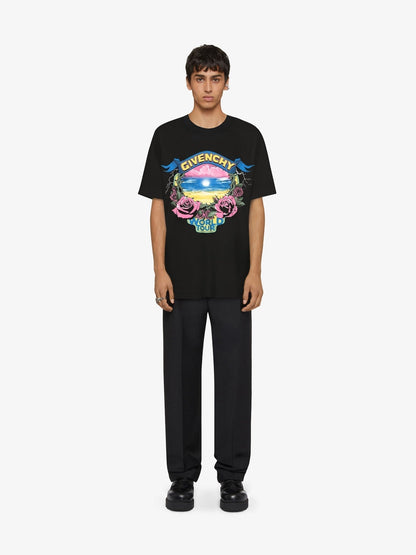 Camiseta con estampado de rosas