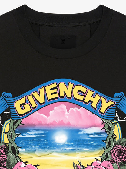 Camiseta con estampado de rosas