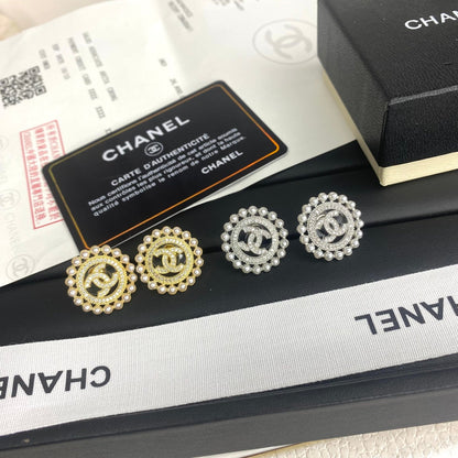 Pendientes de perlas y circonitas