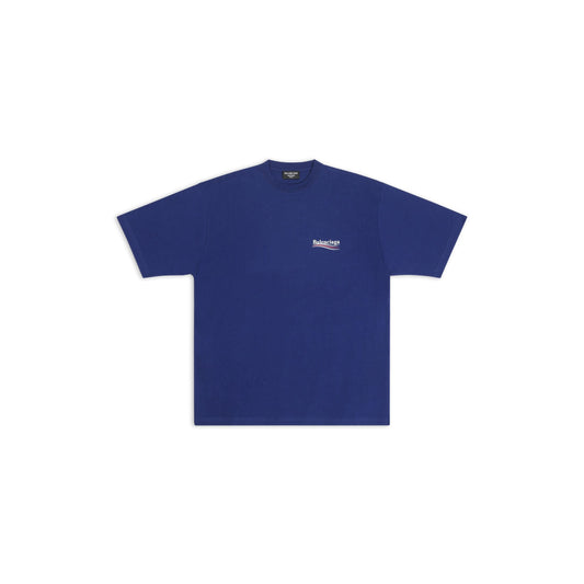 Classic round collar cotton print t-shirt
