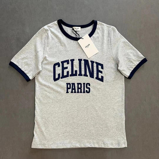 Camiseta de manga corta con aplique y bordado de color contrastado