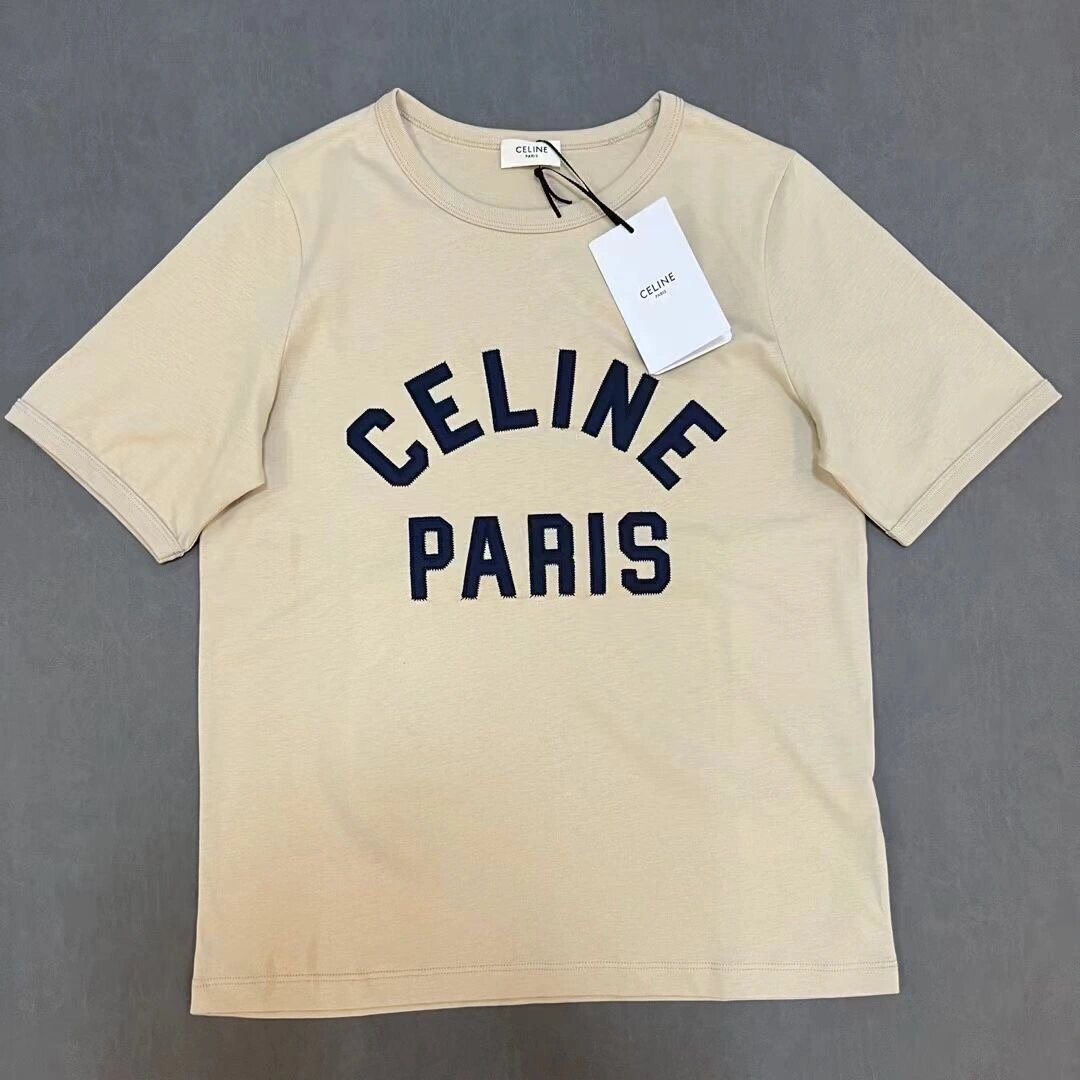 Camiseta de manga corta con apliques y bordados en índigo