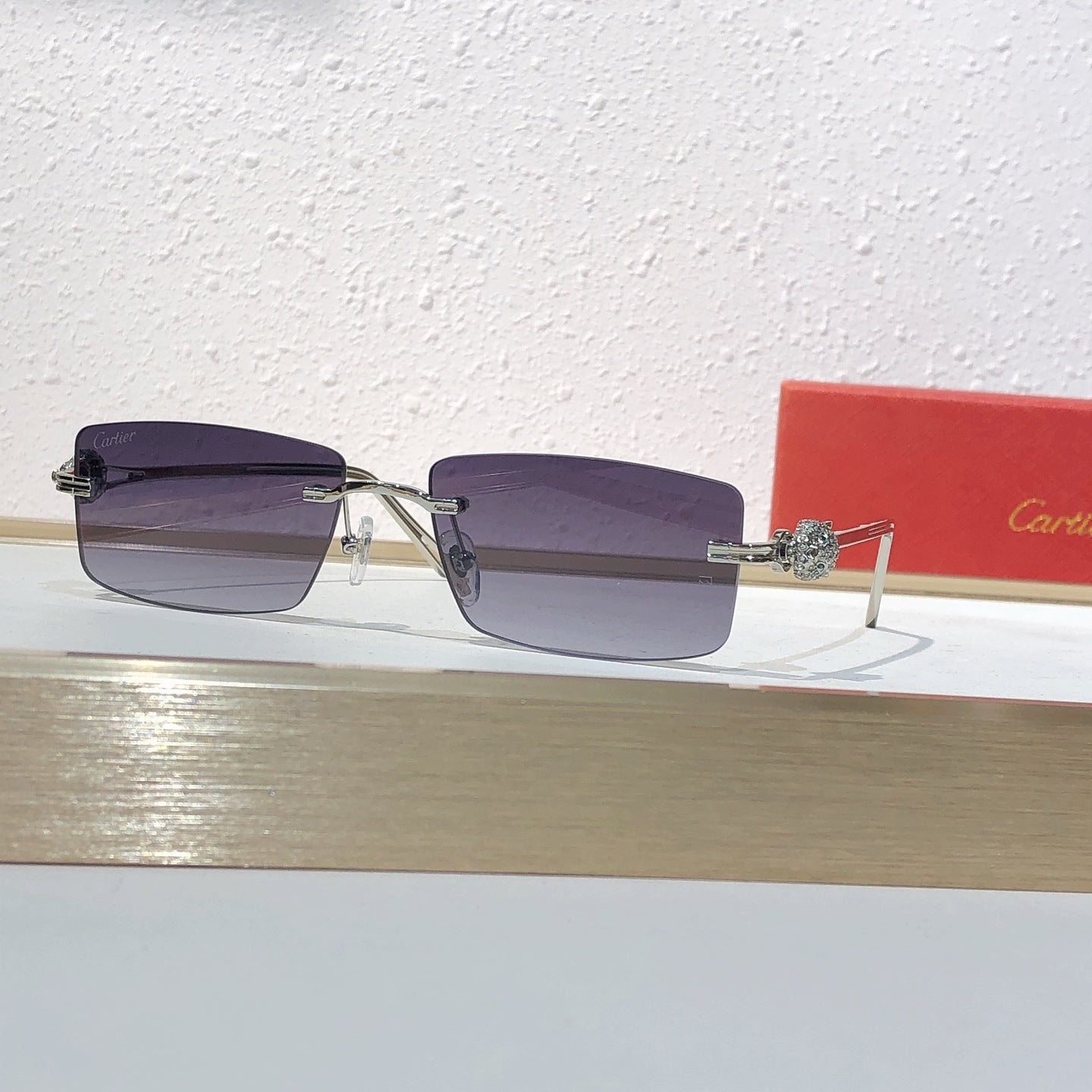 10 Color Rimless Panther Head Sunglasses CT0647S