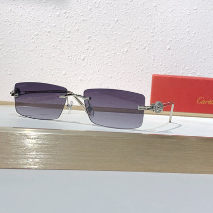 10 Color Rimless Panther Head Sunglasses CT0647S