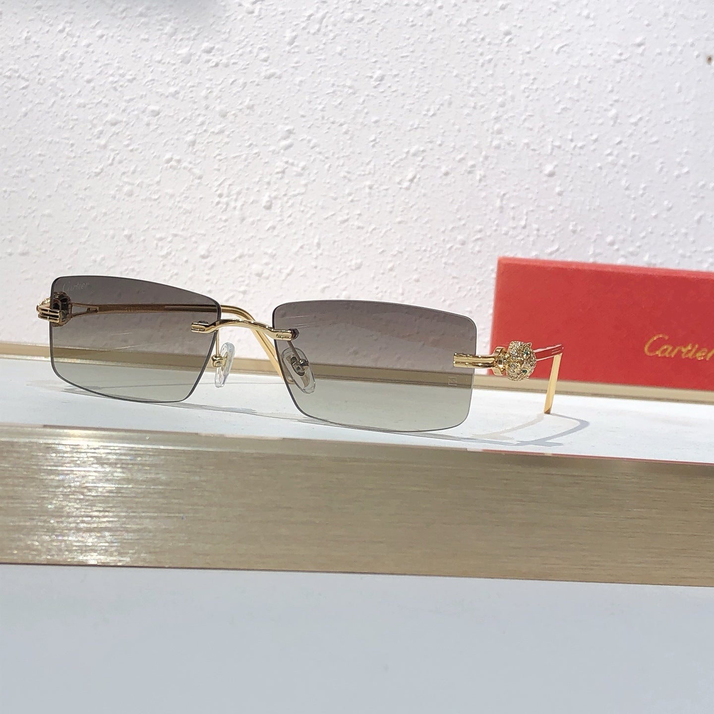10 Color Rimless Panther Head Sunglasses CT0647S