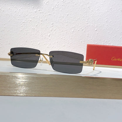 10 Color Rimless Panther Head Sunglasses CT0647S