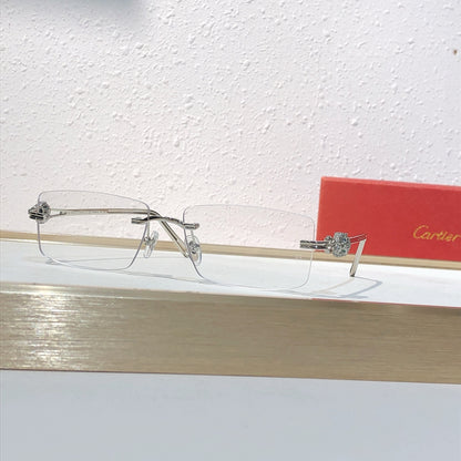 10 Color Rimless Panther Head Sunglasses CT0647S