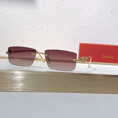 10 Color Rimless Panther Head Sunglasses CT0647S