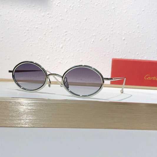 7 Color Vintage Oval Metal Sunglasses CT0649S