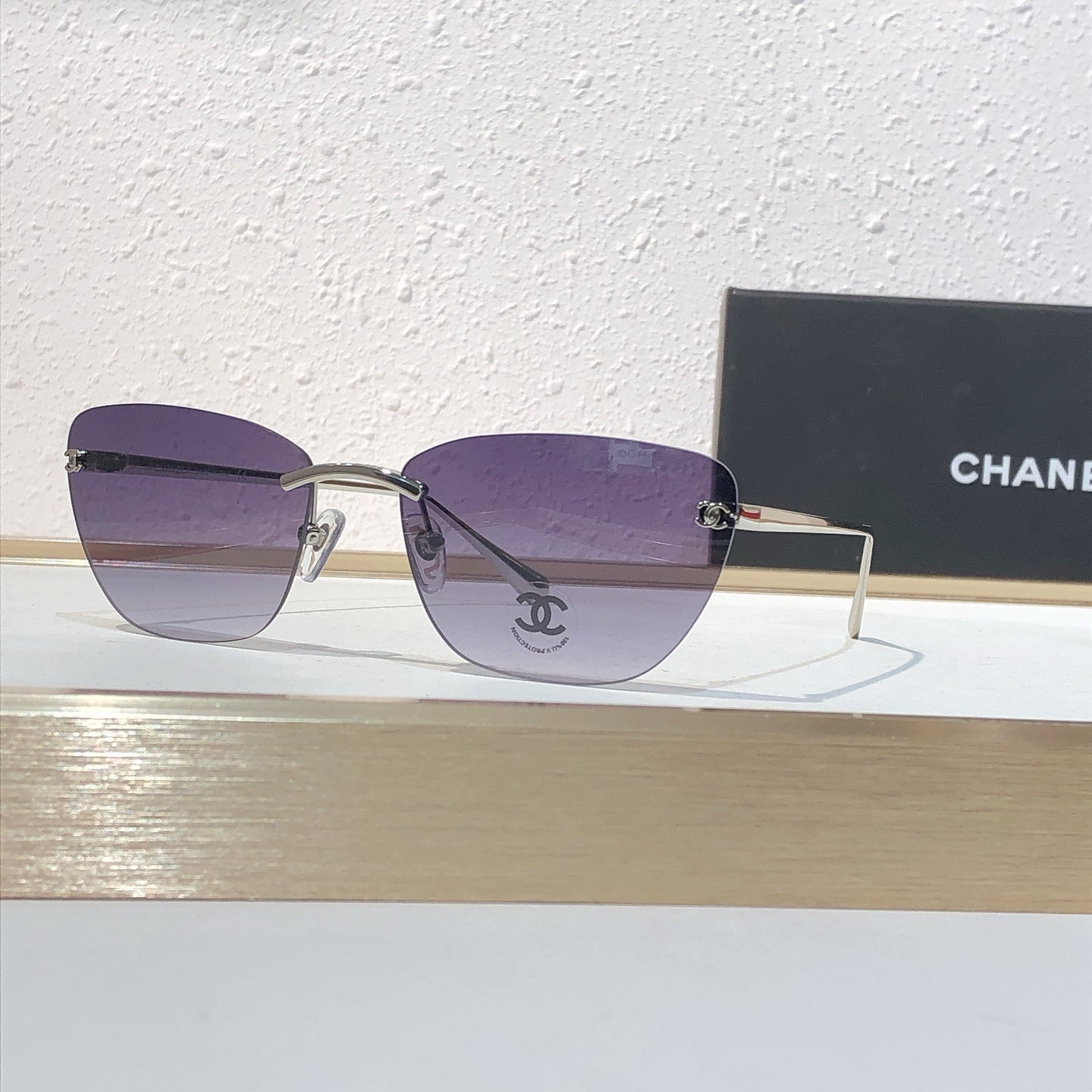 9 Color Rimless Cat-Eye Sunglasses 4286T