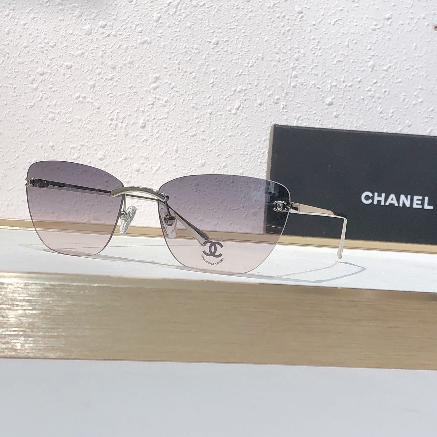 9 Color Rimless Cat-Eye Sunglasses 4286T