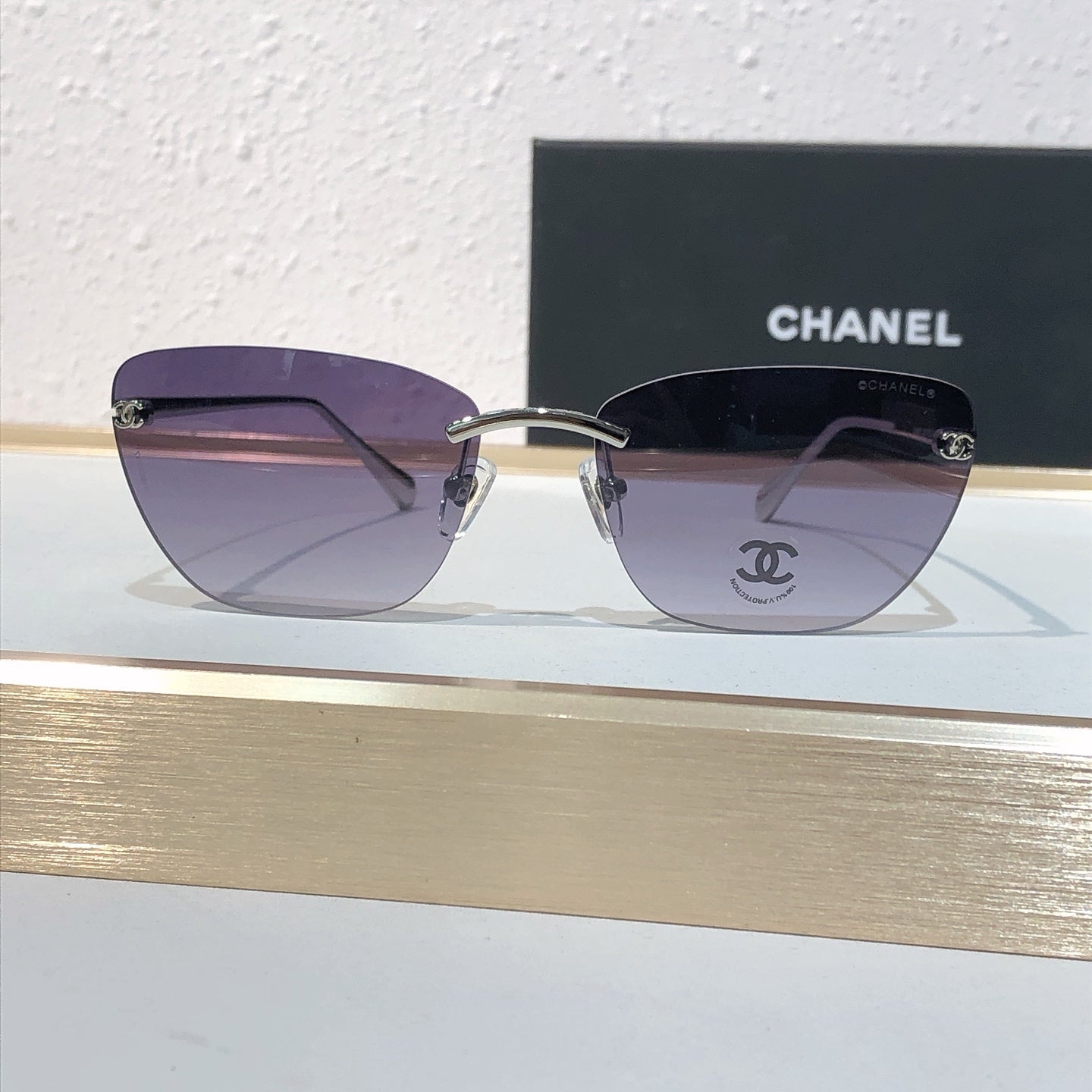 9 Color Rimless Cat-Eye Sunglasses 4286T