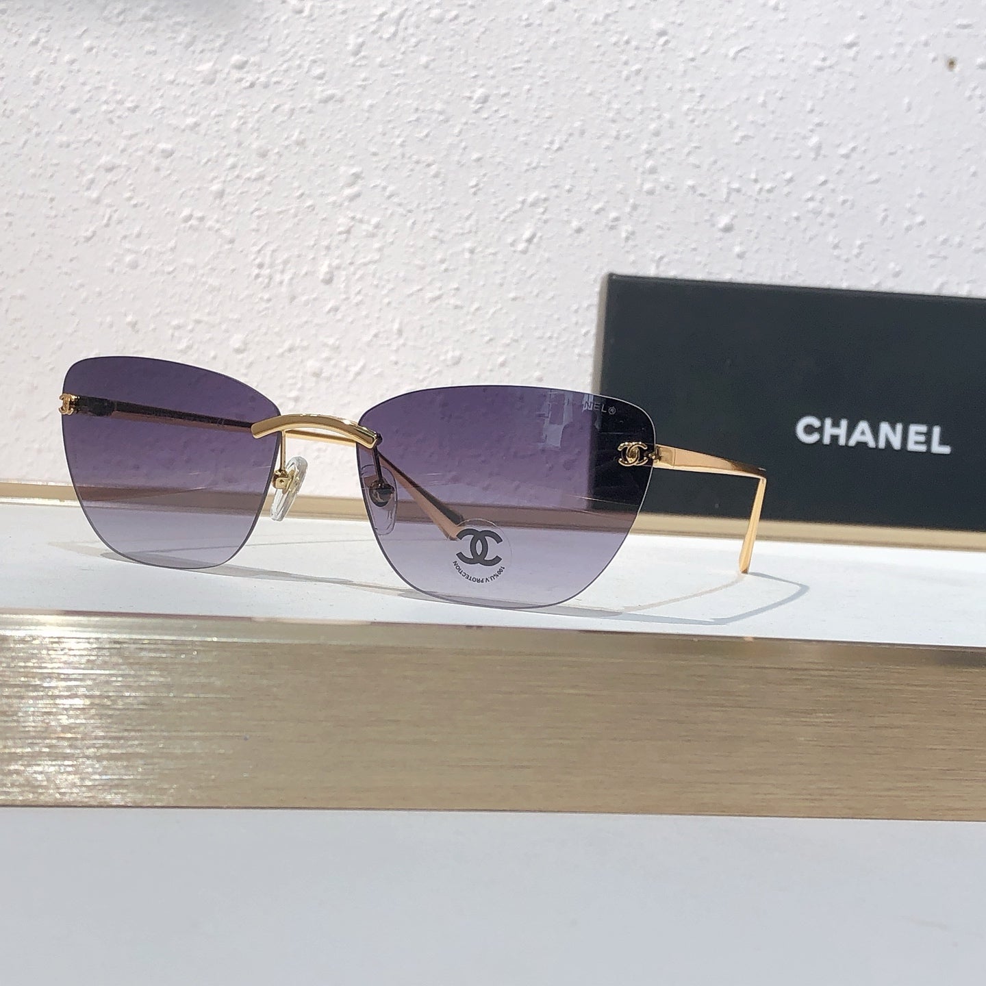 9 Color Rimless Cat-Eye Sunglasses 4286T