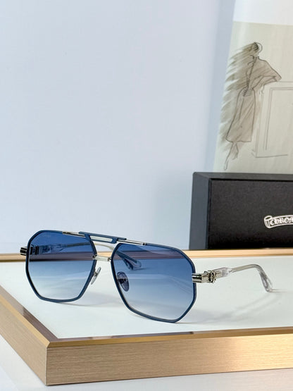 6 Color Hexagonal Double Bridge Aviator Sunglasses