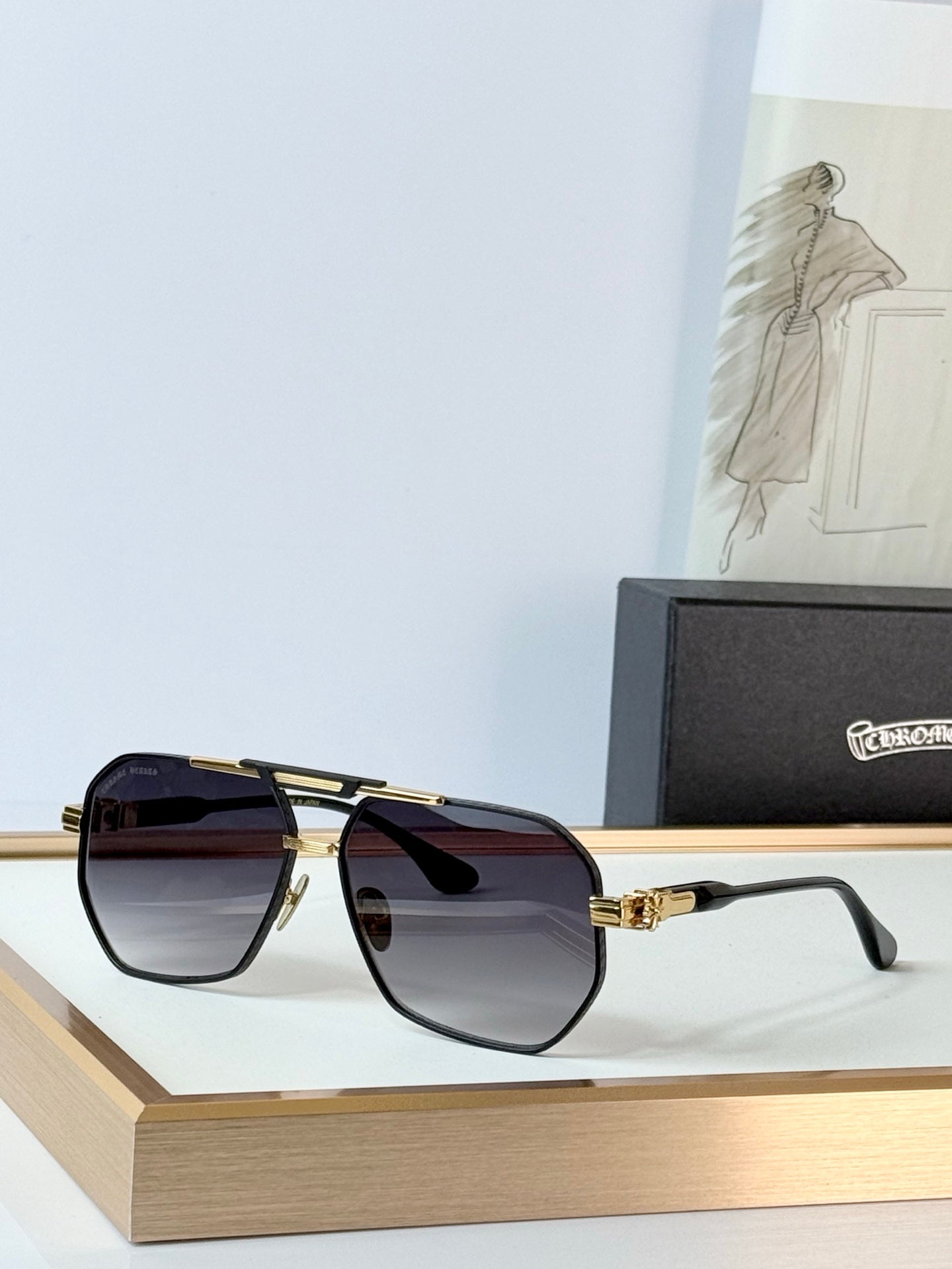 6 Color Hexagonal Double Bridge Aviator Sunglasses