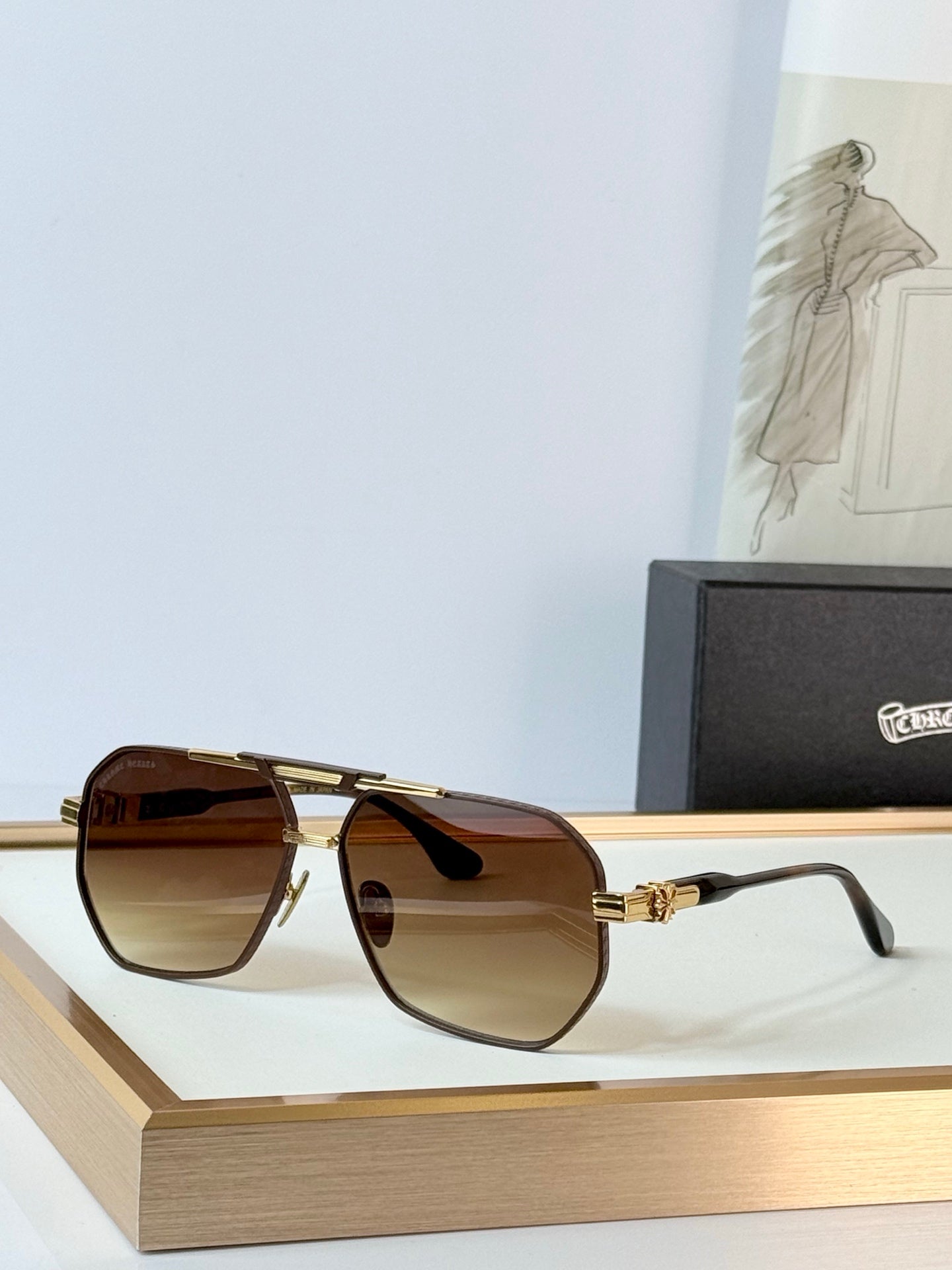 6 Color Hexagonal Double Bridge Aviator Sunglasses