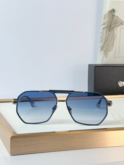 6 Color Hexagonal Double Bridge Aviator Sunglasses