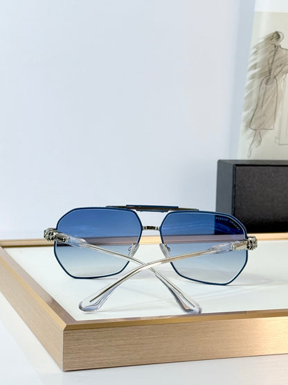 6 Color Hexagonal Double Bridge Aviator Sunglasses