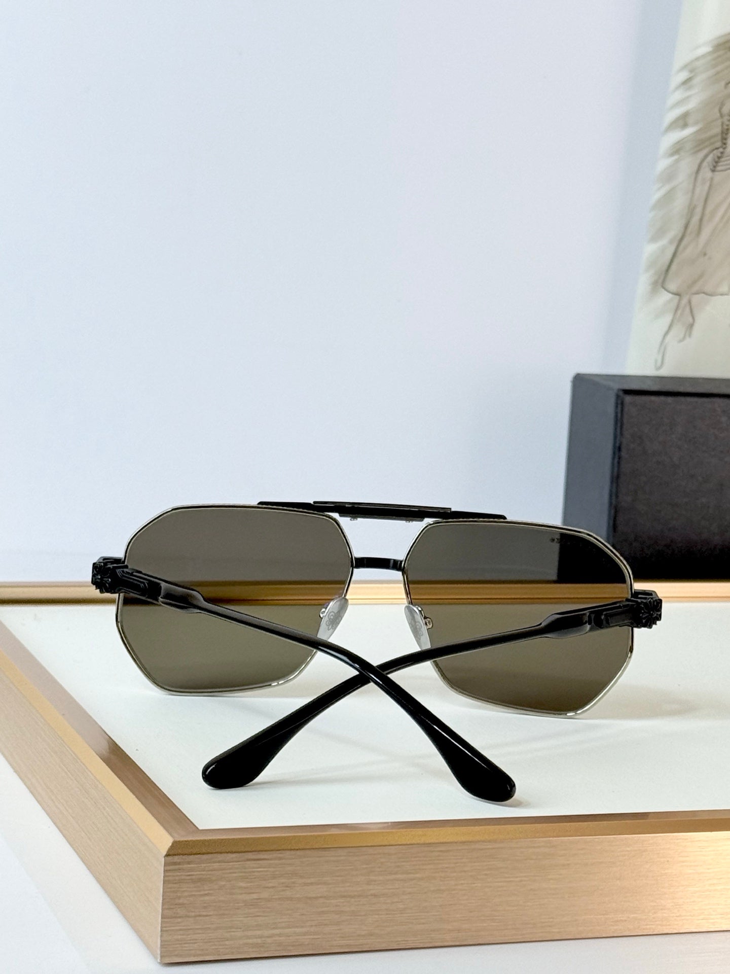6 Color Hexagonal Double Bridge Aviator Sunglasses