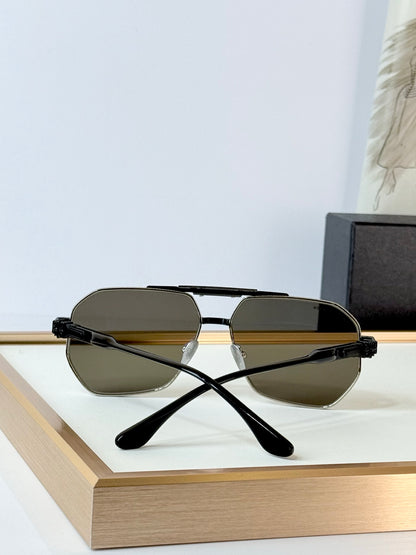 6 Color Hexagonal Double Bridge Aviator Sunglasses