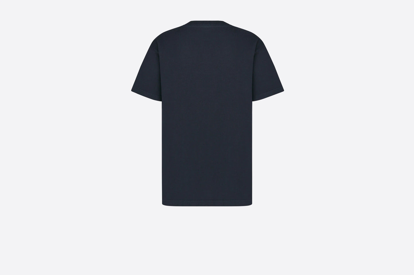 Camiseta de cuello redondo con estampado rectangular de la marca