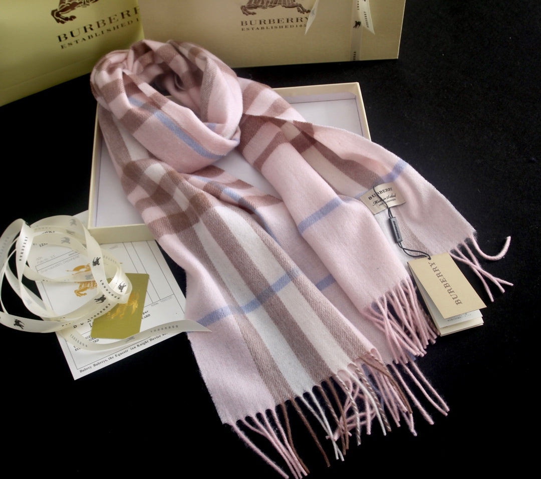 Bufanda clásica de cachemir a cuadros multicolor