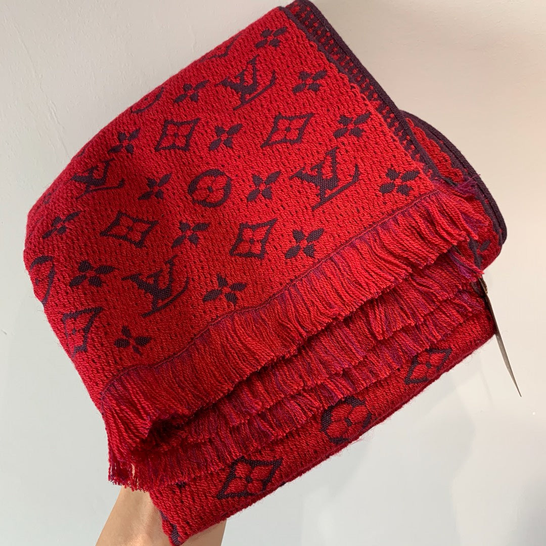 Bufanda de lana unisex estampada en relieve