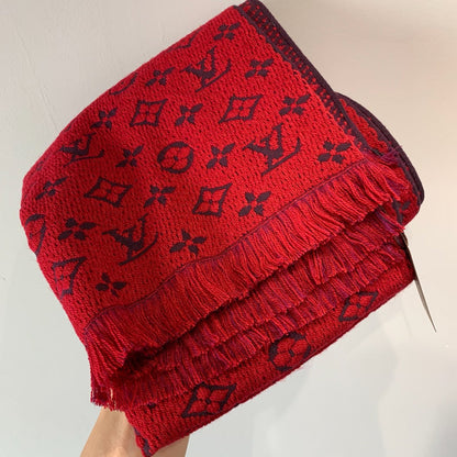 Bufanda de lana unisex estampada en relieve