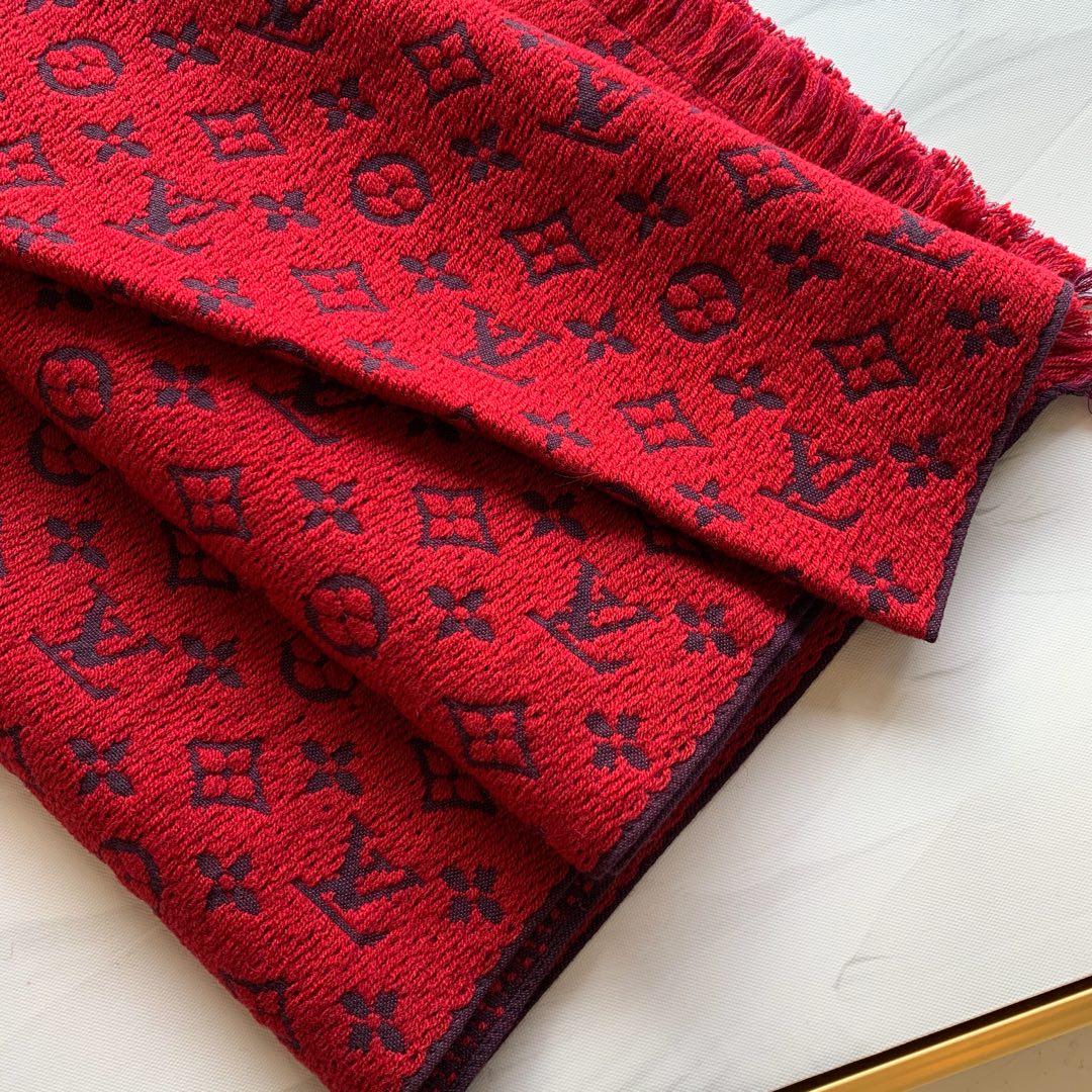 Bufanda de lana unisex estampada en relieve