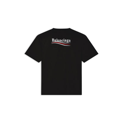 Camiseta clásica de algodón con cuello redondo y estampado