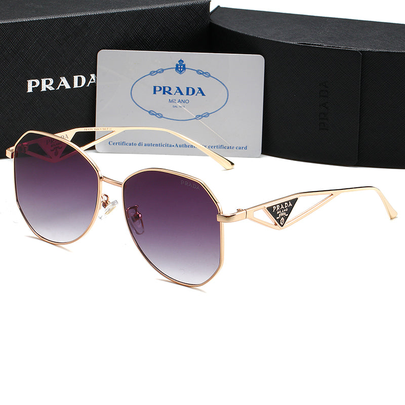 Gafas de sol unisex metálicas con logo triangular