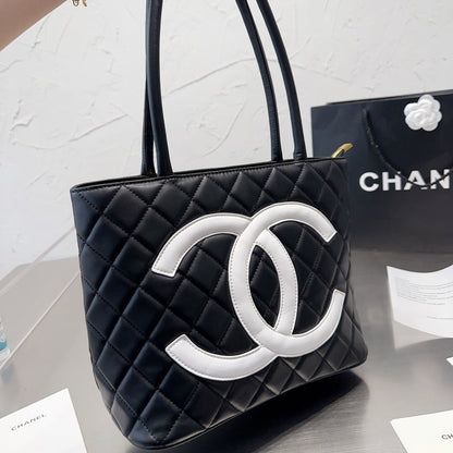 Bolso Tote Retro de Cuero Negro