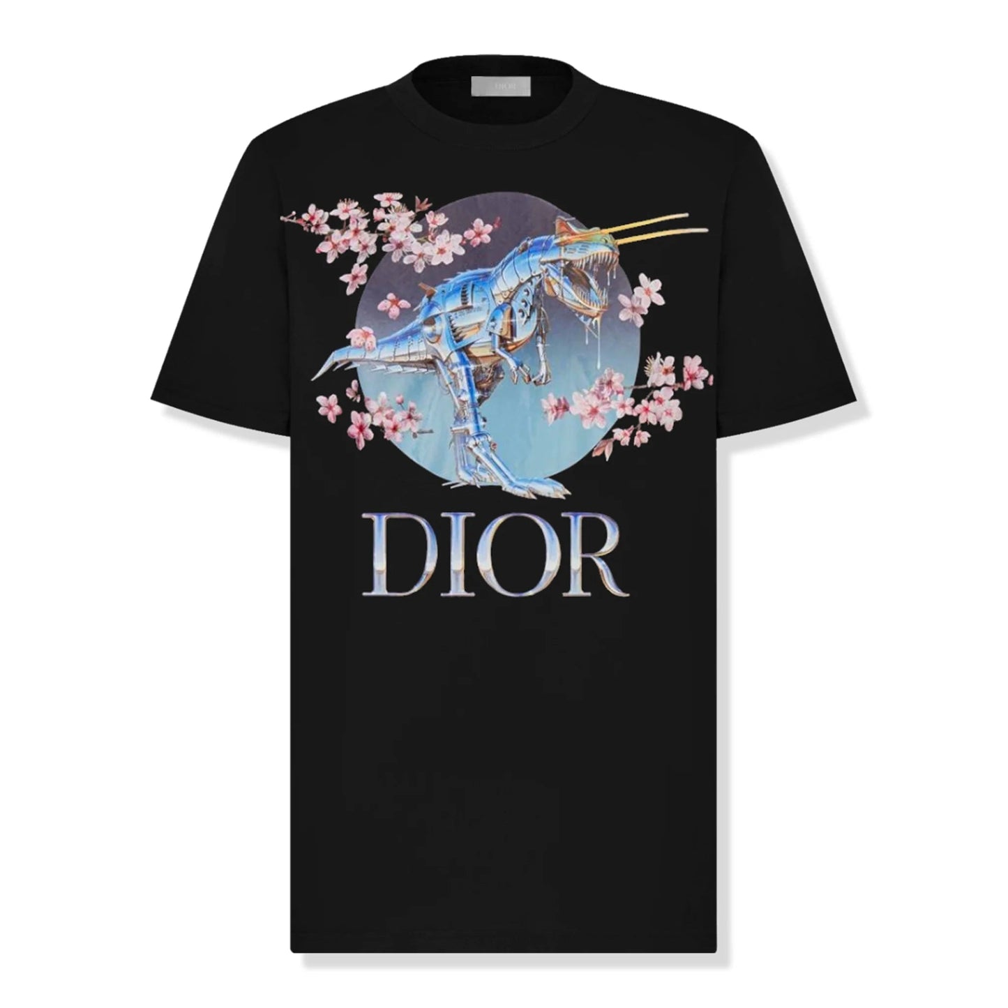 Camiseta Negra Estampado DINOSAURIO