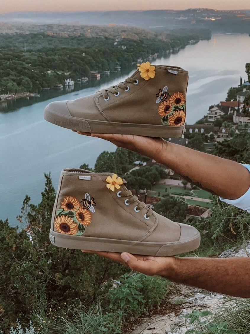 Zapatilla Alta Girasol Pino Viejo
