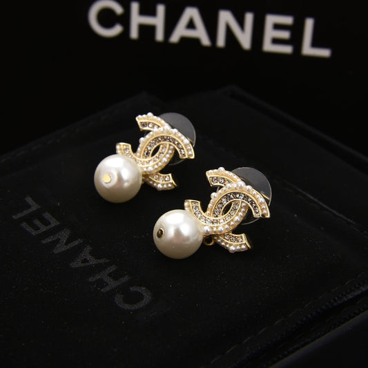 Boucles d'oreilles pendantes Perle Alphabet Tempérament