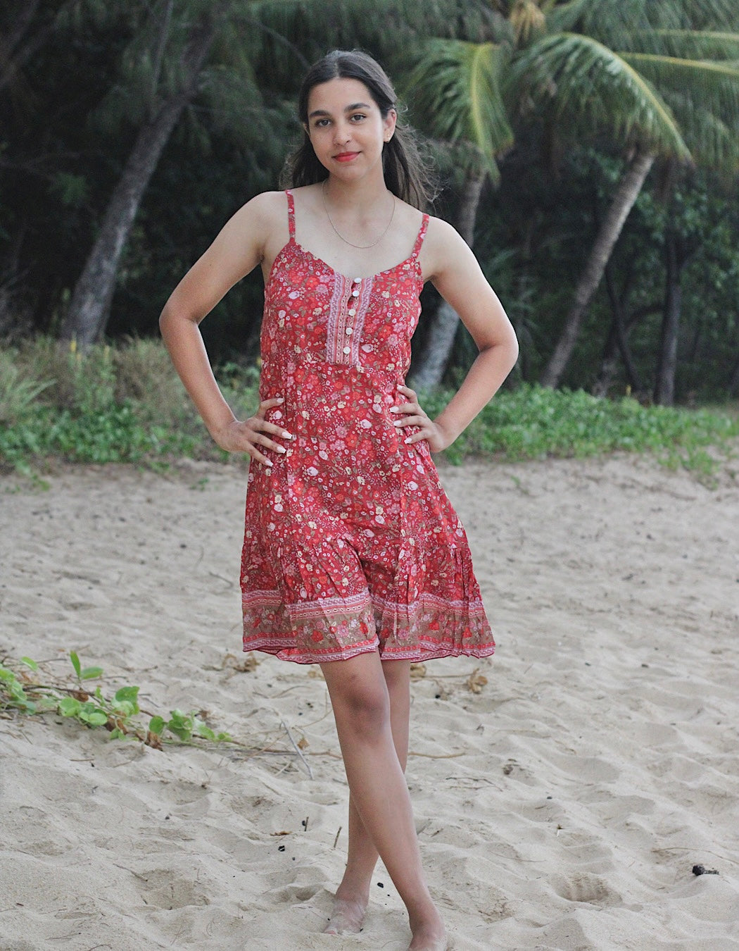 Ruby Wild Flower tirantes cortos
