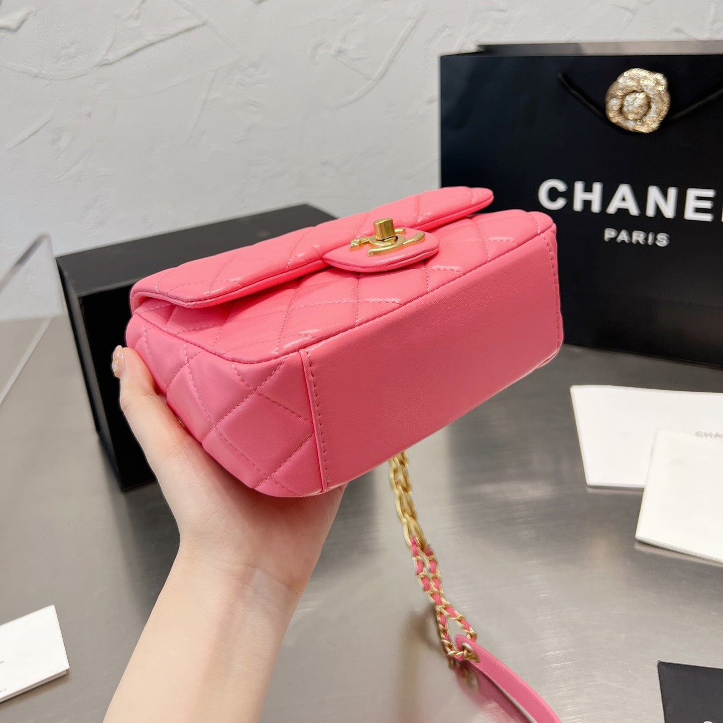 Bolso Cuadrado Cadena Creativa