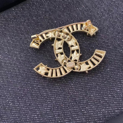 Broche Estrella Perla Diamante
