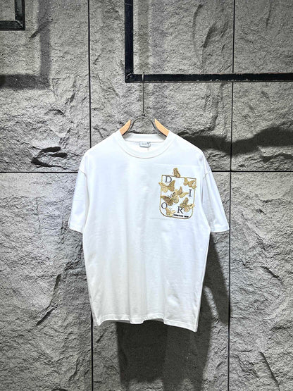Camiseta bordada holgada