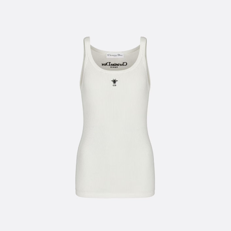 Camiseta sin mangas de algodón acanalado Bee