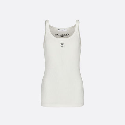 Camiseta sin mangas de algodón acanalado Bee