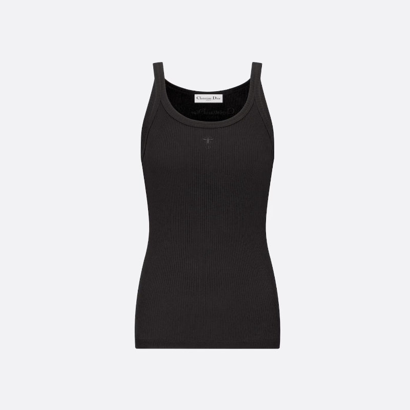 Camiseta sin mangas de algodón acanalado Bee
