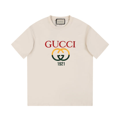 T-shirt en coton imprimé lettre simple