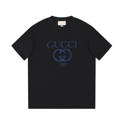 T-shirt en coton imprimé lettre simple