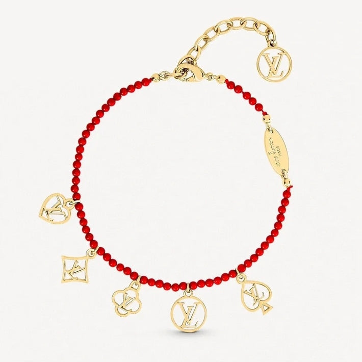 Pulsera roja con dijes Game On