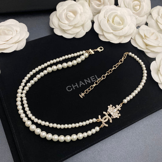 Collier de perles à double rang